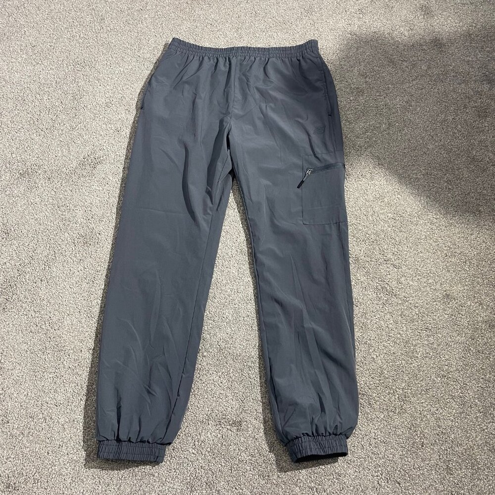 New Balance Gray/Slate Blue Mesh Lined Jogger Pant - Men's Size Large (EUC)
